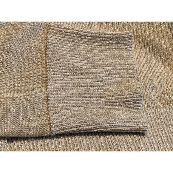 Nue Options Women's Medium Sweater Button Down Gold Sequins Long Sleeve NEW - Picture 10 of 14